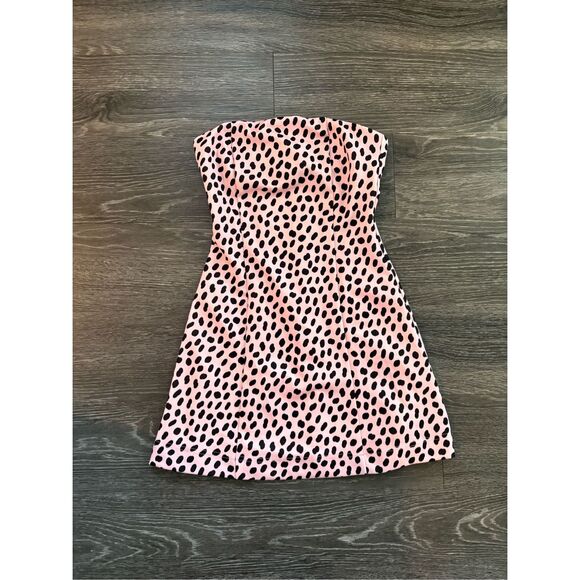 NWT Miscreants London Pink Dalmatian Print Cupid Mini Dress Size US 4 UK 8 - Picture 1 of 5